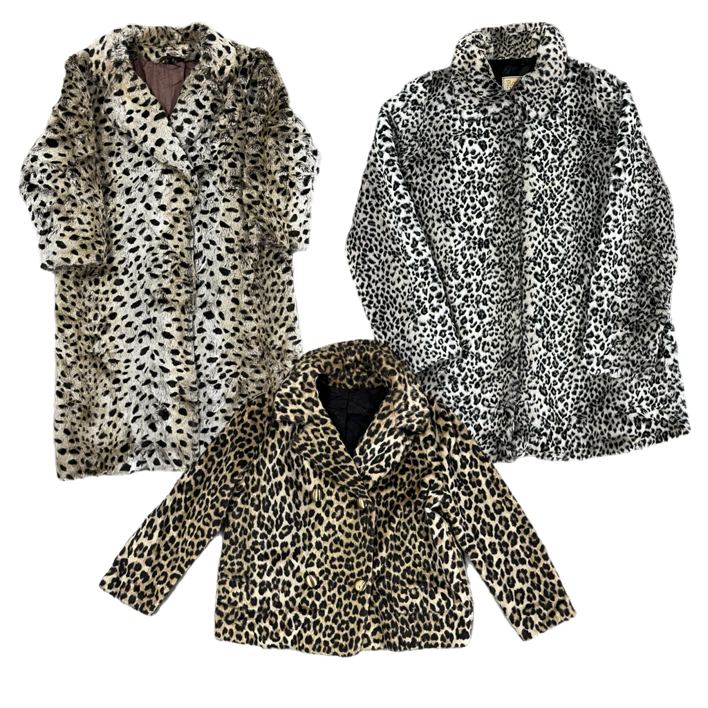 25X CHEETAH PRINT FUR COATS