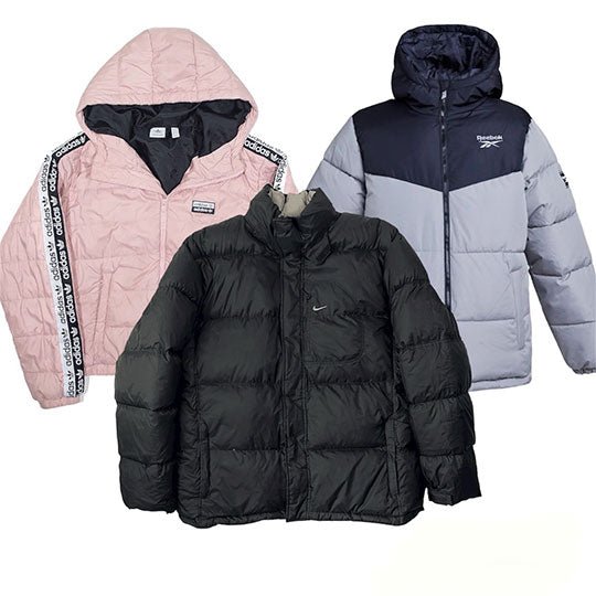 BRANDED PUFFA JACKETS - Wing Vintage Wholesale